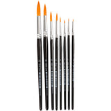 Creativ Company Gold Line Pinsel, Größe 0+1+2+4+8+12+18+22, L: 16,5-21 cm, B: 1-8 mm, rund, 8 Stück 1 Box