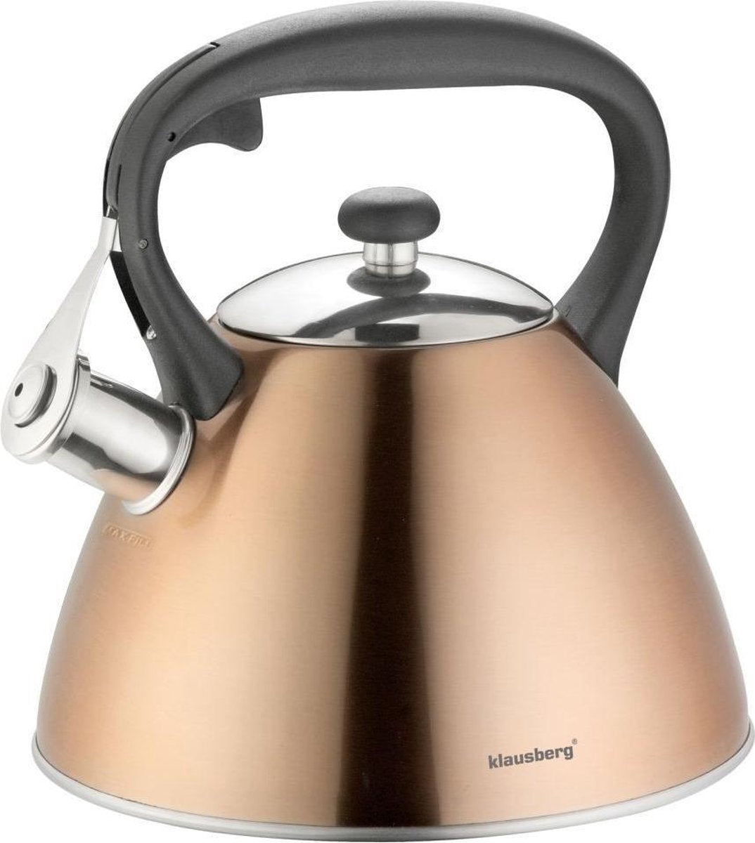Klausberg kb-7209 Pfeifkessel – 3 l – Edelstahl – alle Wärmequellen