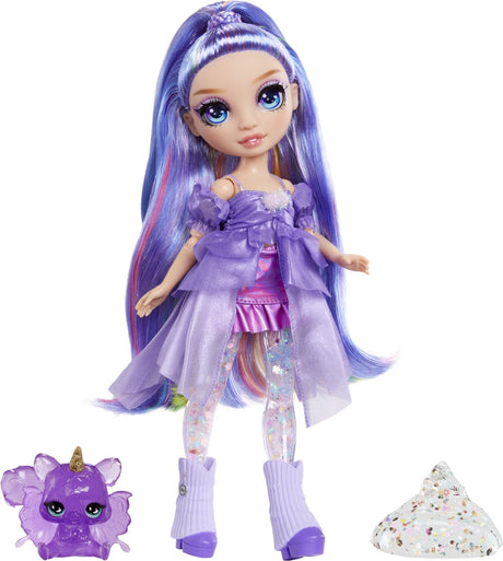 Rainbow High schimmert mit Schleim-Modepuppe – violett (lila)
