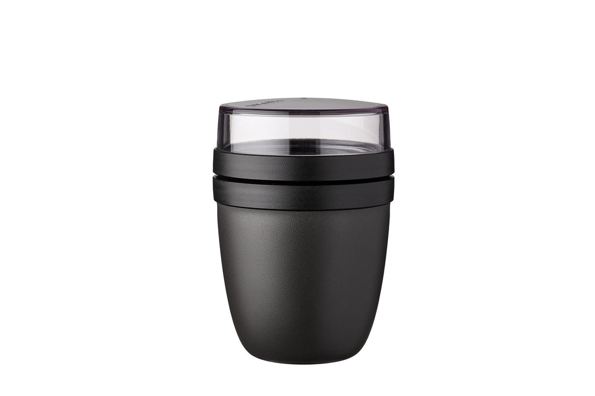 Mepal Lunchpot Ellipse – 500 ml – Joghurt- und Müslibecher to go – gefriergeeignet. Mikrowelle und Geschirrspüler – Nordic Black