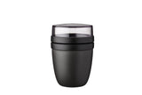 Mepal Lunchpot Ellipse – 500 ml – Joghurt- und Müslibecher to go – gefriergeeignet. Mikrowelle und Geschirrspüler – Nordic Black