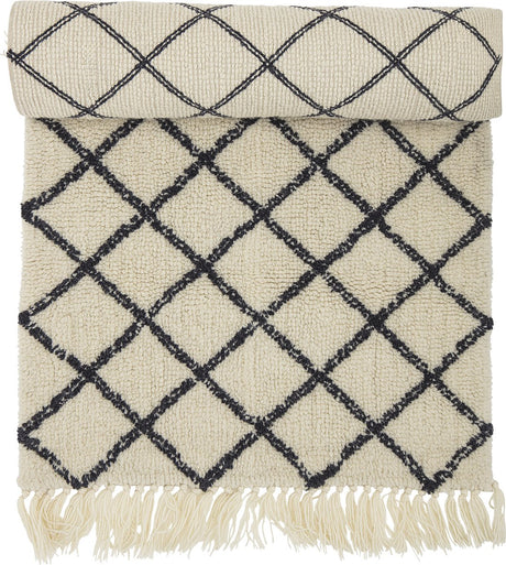 Bloomingville – Warda-Teppich – Beige – Wolle