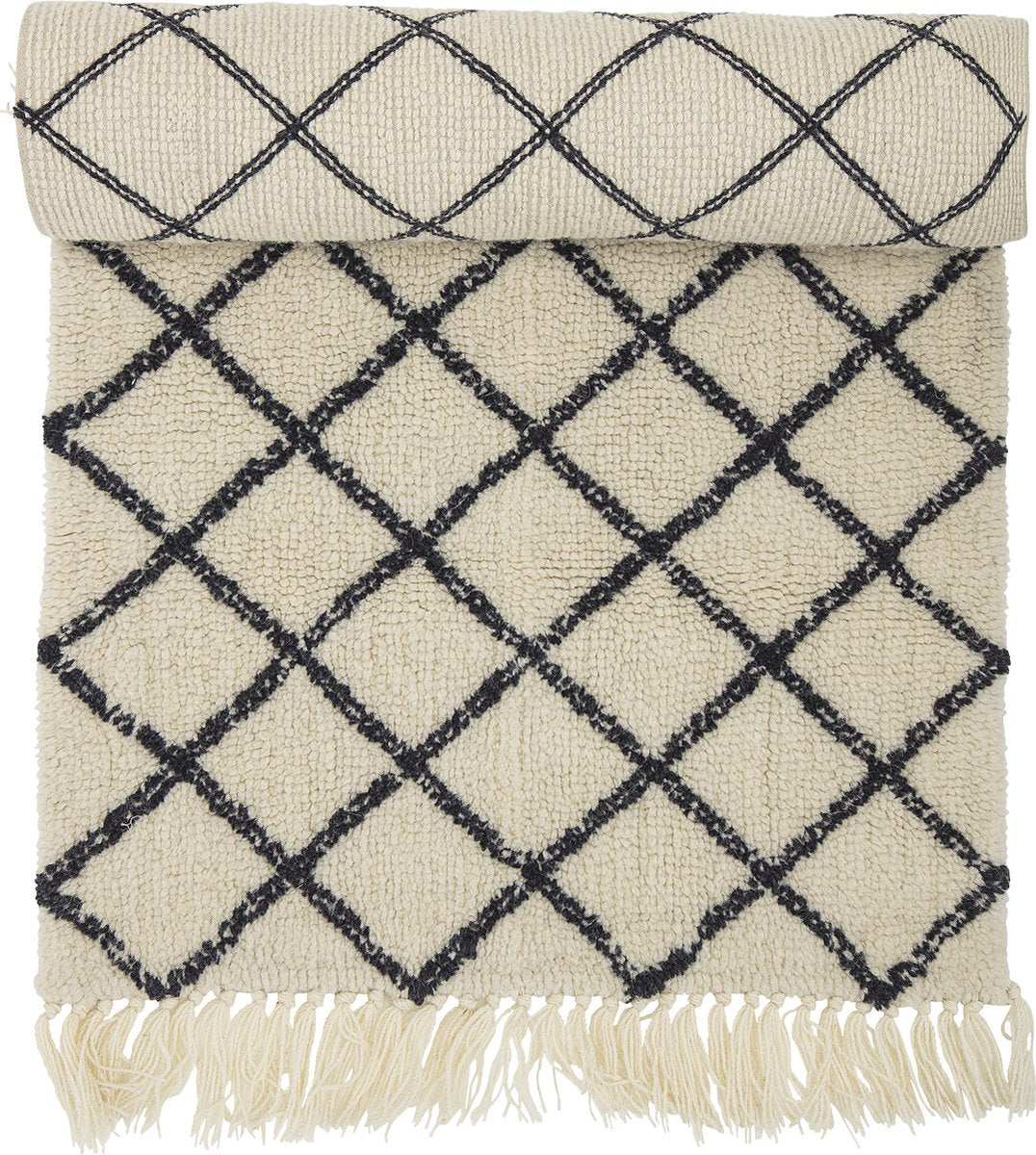 Bloomingville – Warda-Teppich – Beige – Wolle