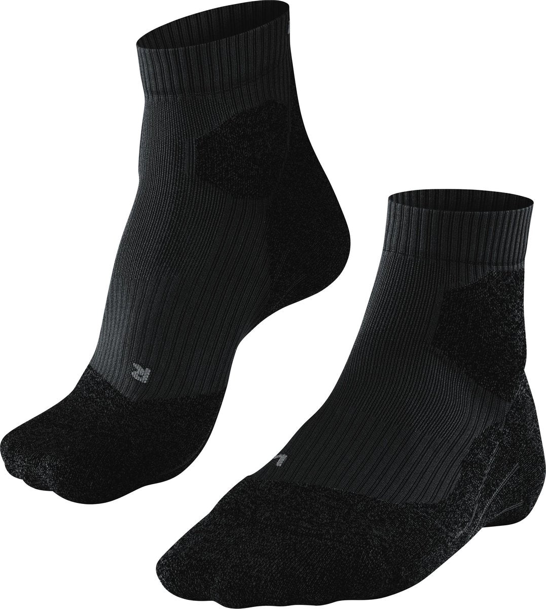 Falke ru Trail Anti-Blasen-Funktionsmaterial Laufsocken Herren Schwarz - Größe 44-45