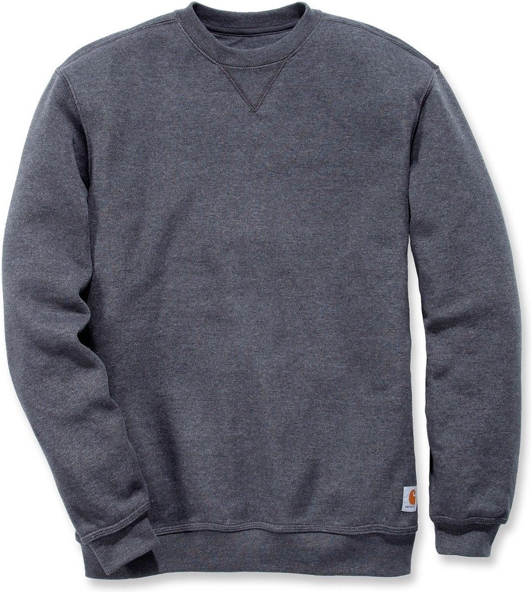 Carhartt k124 mittelschweres Sweatshirt mit Rundhalsausschnitt – Originalpassform – Carbon Heather – L (passt Größe XL)