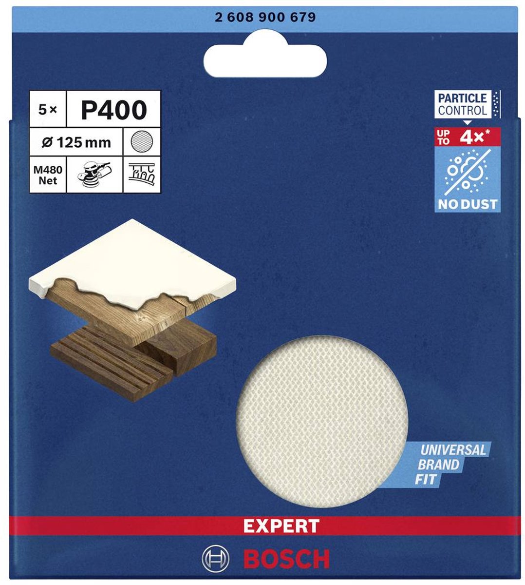 Bosch 5x Expert M480 Schleifnetz für Exzenterschleifer 125 mm G 40...