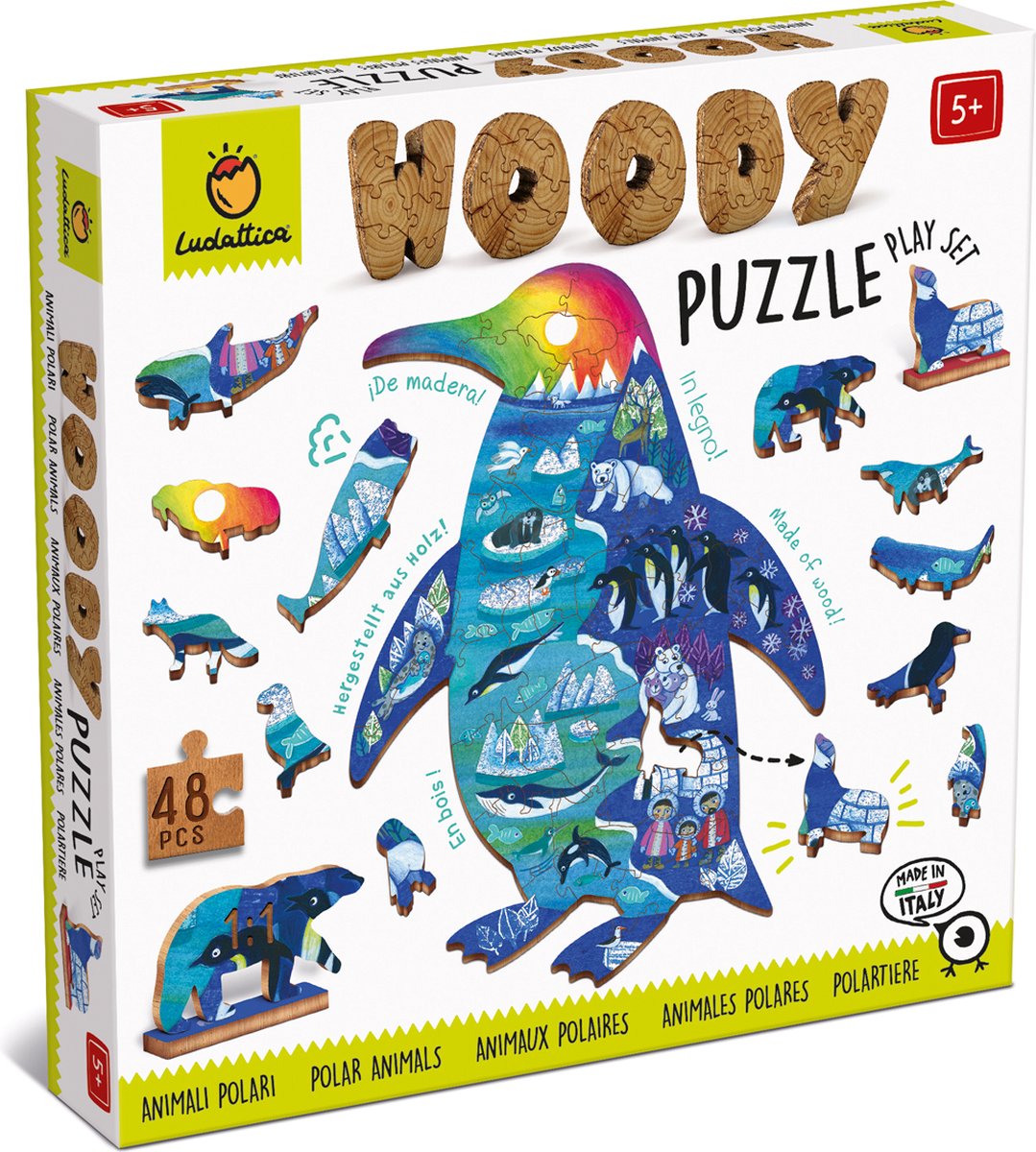 Ludattica Holzpuzzle - Polartiere.