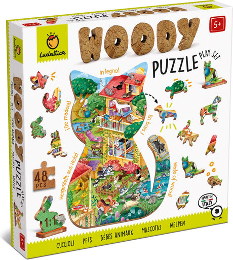 Ludattica Holzpuzzle - Haustiere.