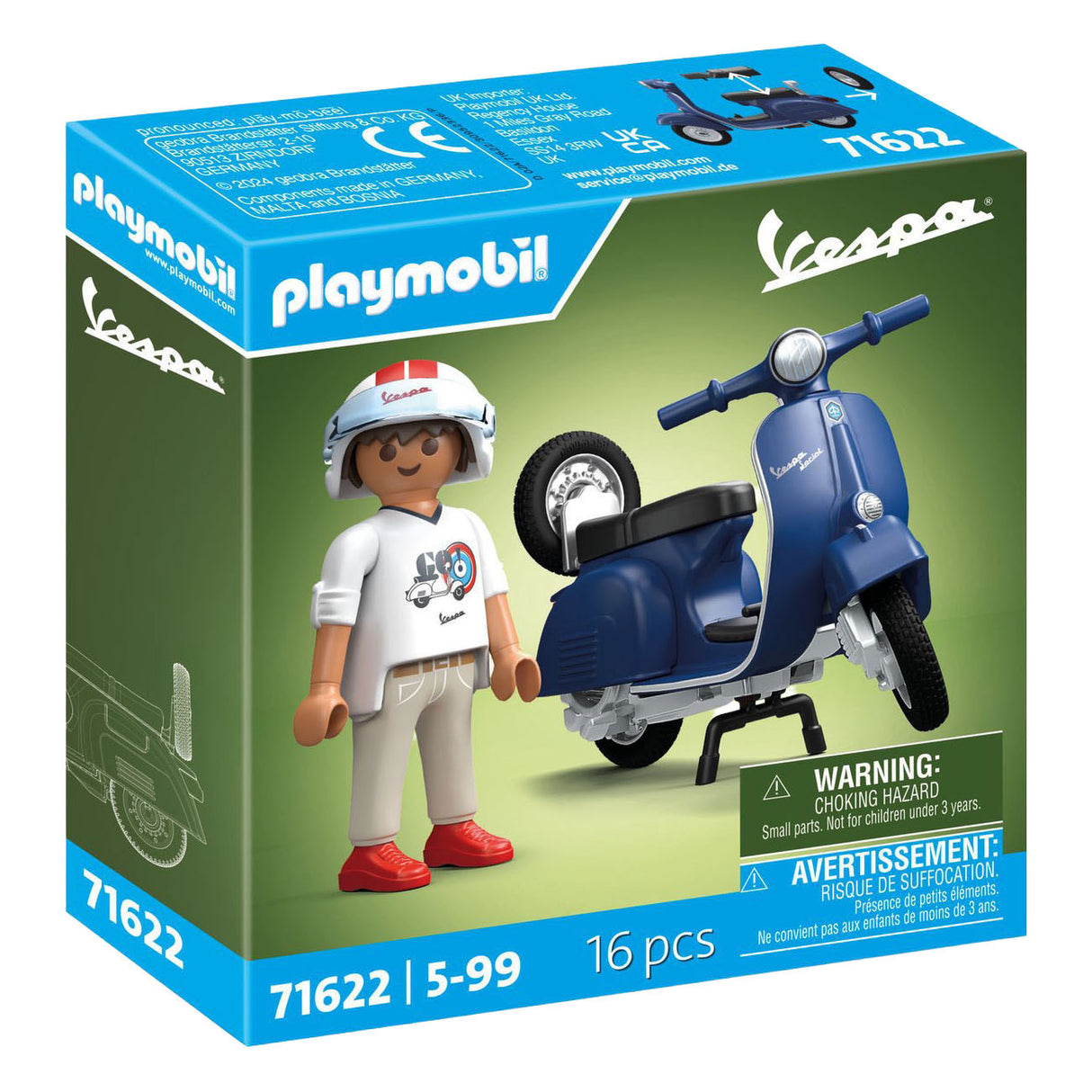 Playmobil 1969 Vespa 150 Sprint Veloce Blau – 71623