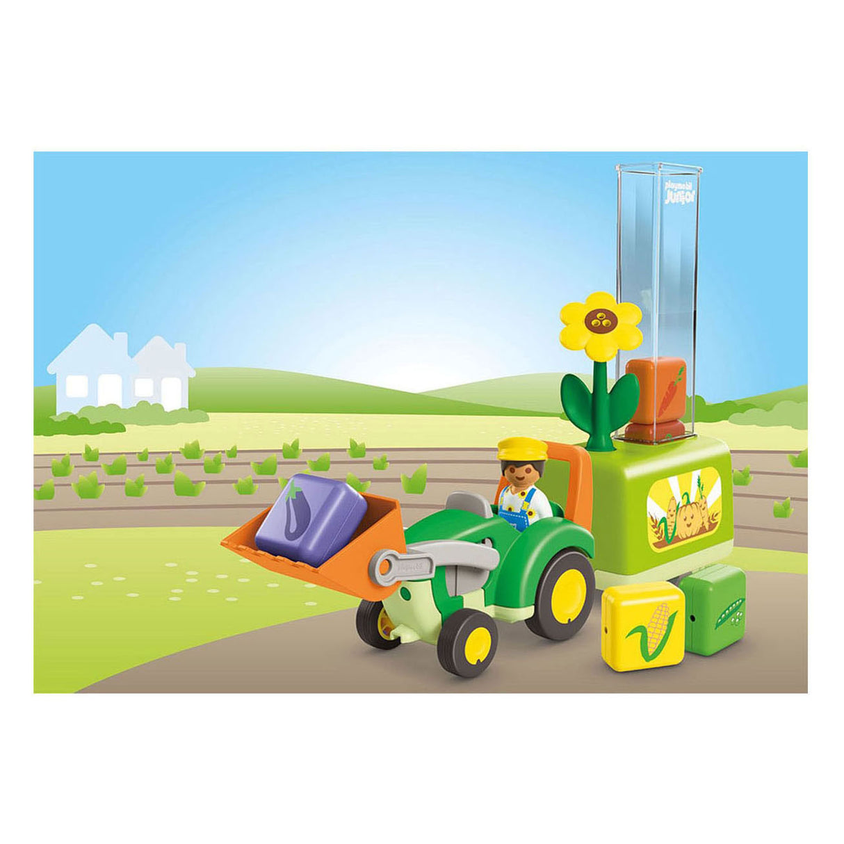 Playmobil Junior: Traktor mit schöner Pflanzmaschine – 71773