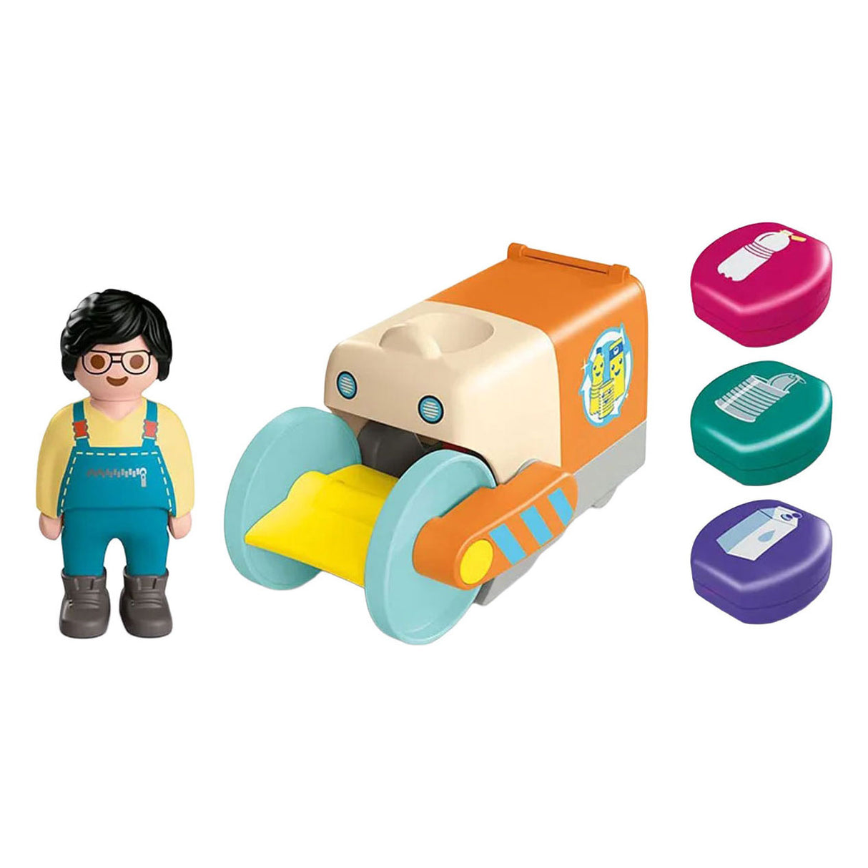 Playmobil Junior: Müllwagen schieben und greifen – 71774