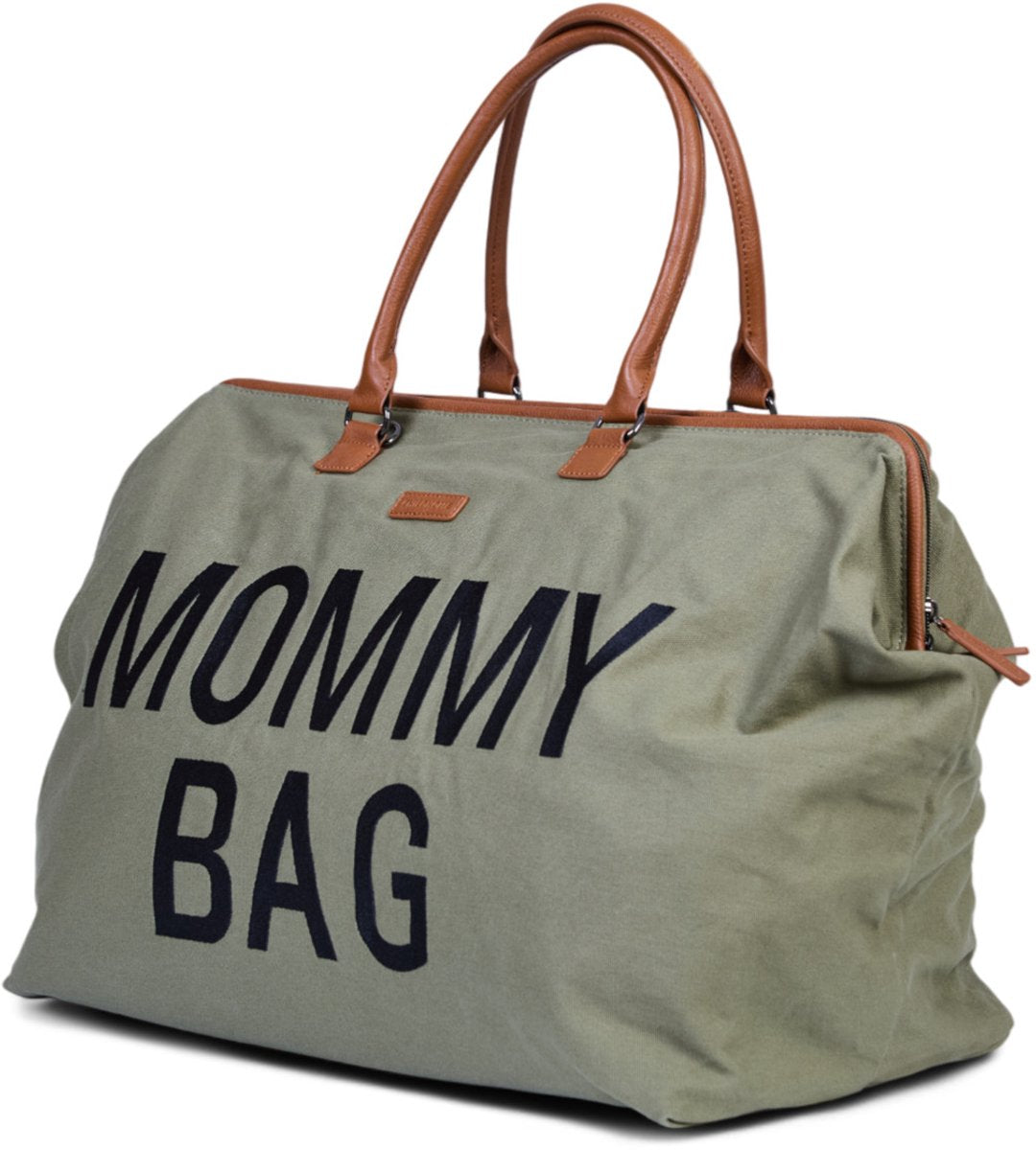Childhome Mommy Bag® Wickeltasche – Wickeltasche inkl. Wickelauflage – Khaki – 55 x 30 x 40 cm