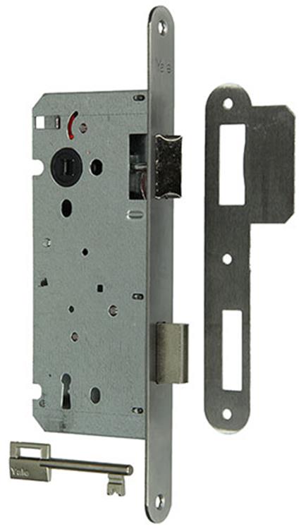 Yale 1019045 - 1 dubbel insteekslot l r inox a1353-27 55mm | 1 stuks