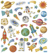 Creativ Company Stickers Raumfahrt, 1 Blatt
