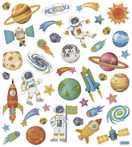 Creativ Company Stickers Raumfahrt, 1 Blatt