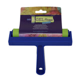 Gelpresse • Hartgummi-Tintenwalze blau 15,24 cm