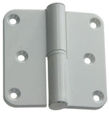Yale 1019141 - 3 paumellen alu wit afger.hoekrechts 80x80mm | 2 stuks