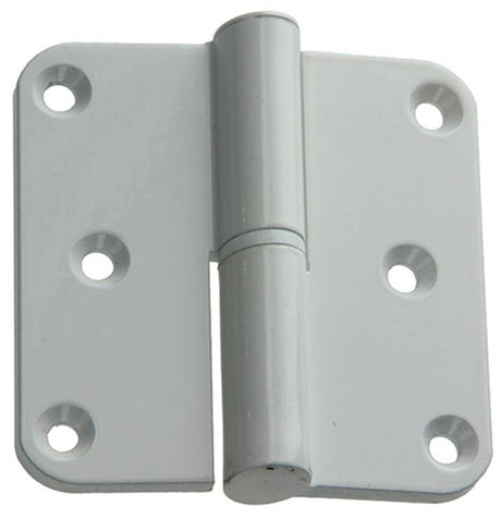 Yale 1019141 - 3 paumellen alu wit afger.hoekrechts 80x80mm | 2 stuks