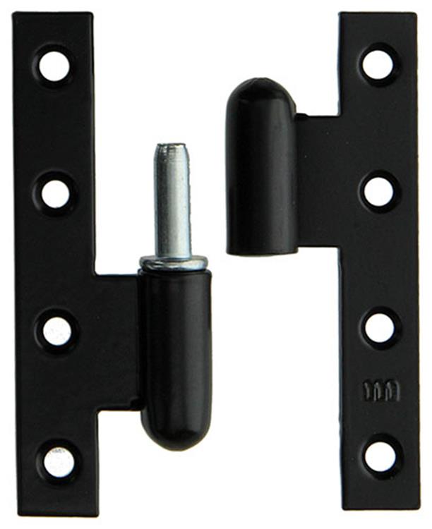 Yale 1019156 - 3 zware paumellen zwart geplast.links 110x70mm | 2 stuks