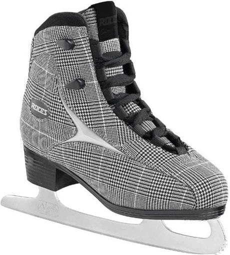 Roces – Britisches Karo – Eiskunstlauf – Eiskunstlauf-Damen – Schwarz und Weiß – klassisches Design, pflegeleichtes Bügeleisen – Größe EU 42