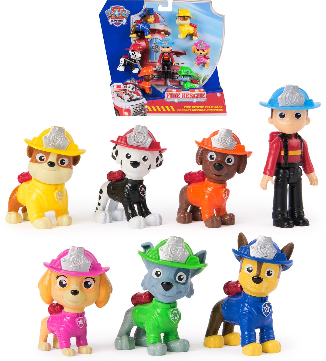 Paw Patrol - Feuerrettung - Figurenset mit 7 Sammelfiguren