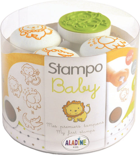 Aladine stampo stempel baby set jungle dieren 4 stuks