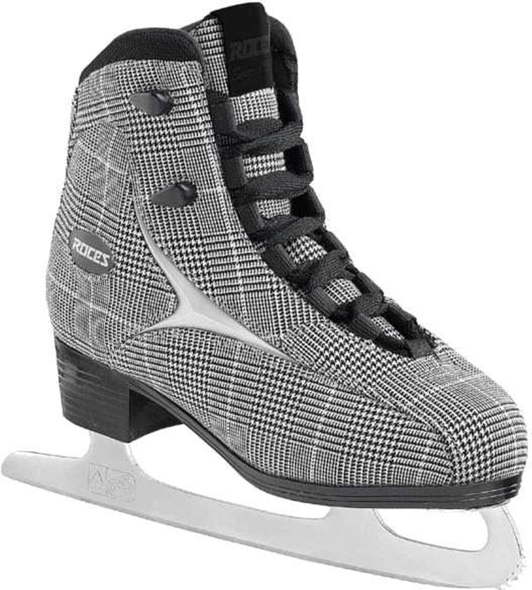 Roces – Britisches Karo – Eiskunstlauf – Eiskunstlauf-Damen – Schwarz und Weiß – klassisches Design, pflegeleichtes Bügeleisen – Größe EU 41