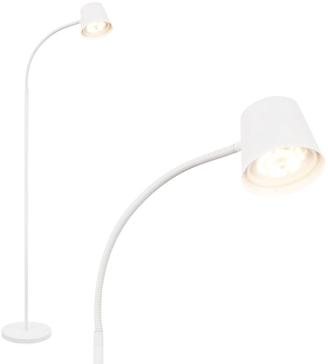 B.k.licht briloner cielo – wiederaufladbare Stehleuchte – dimmbar – LED-Stehleuchte – kabellos – USB-C – 126,5 x 21 cm – weiß