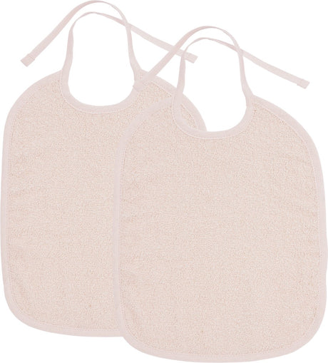 Meyco Baby-Uni-Lätzchen – 2er-Pack – Frottee – zartrosa