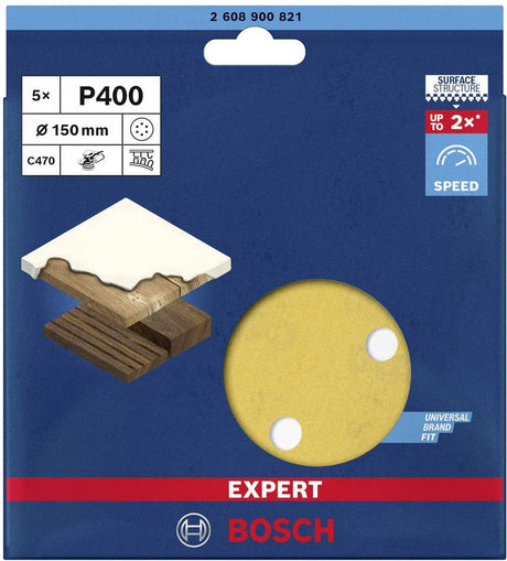 Bosch Zubehör Expert C470 2608900821 Exzenterschleifpapier gelocht (ø) 150 mm 5 Stück
