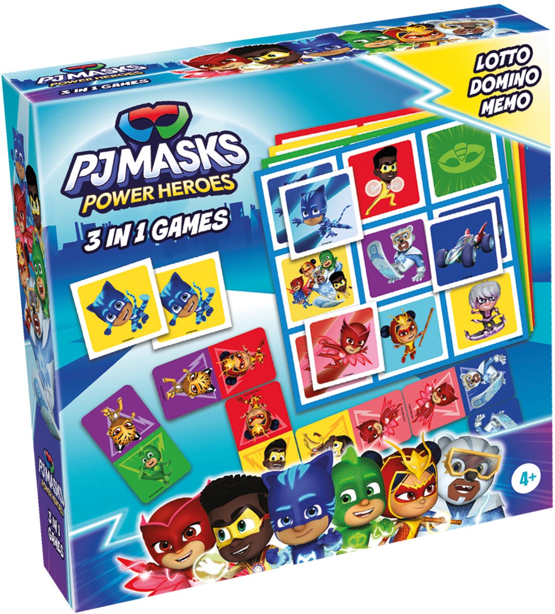 Selecta Pyjama-Masken 3in1 Memo Lotto Domino