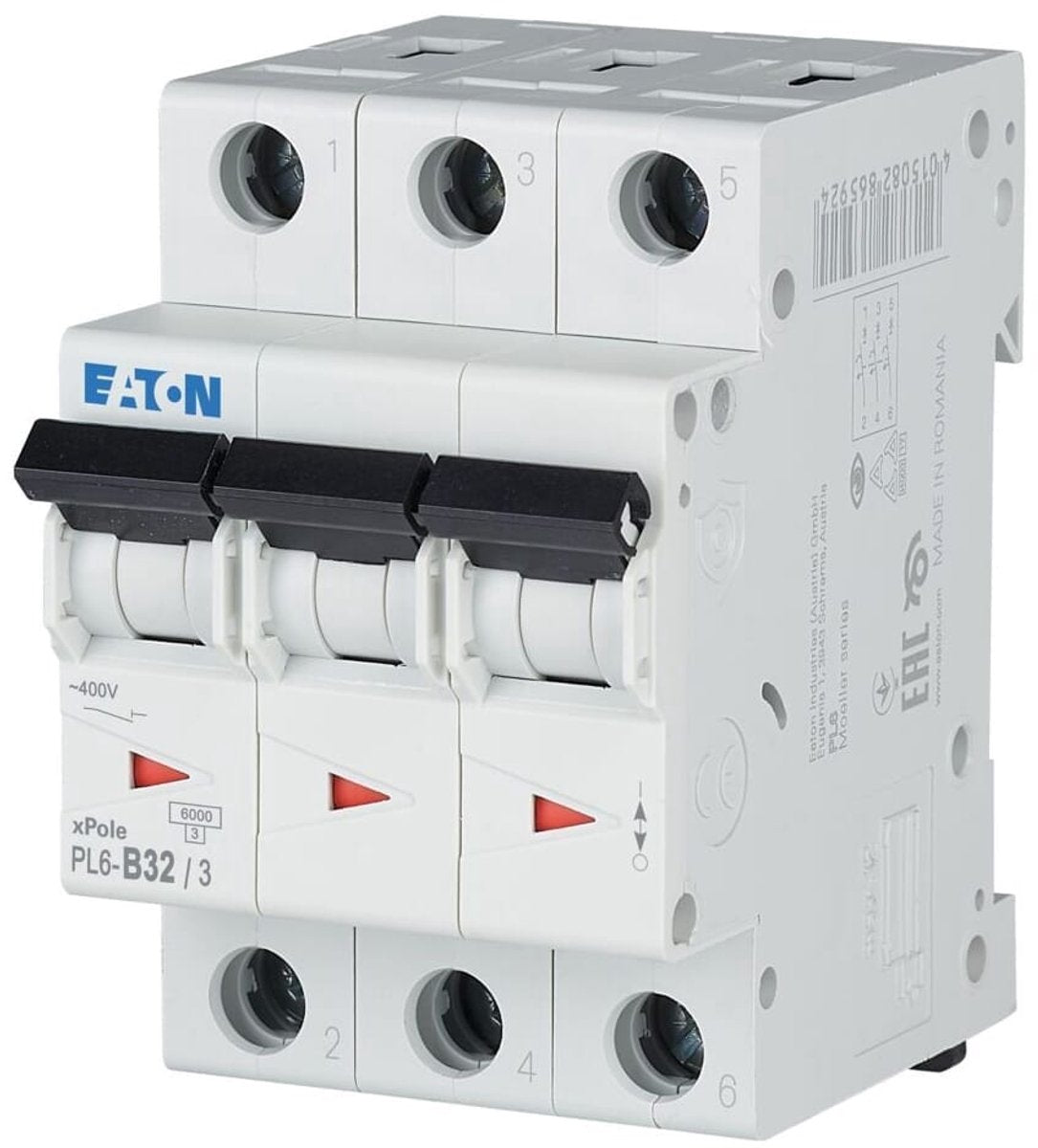 Eaton Installationsschutzschalter 3p 32a - PL6-B32 3 - Typ B