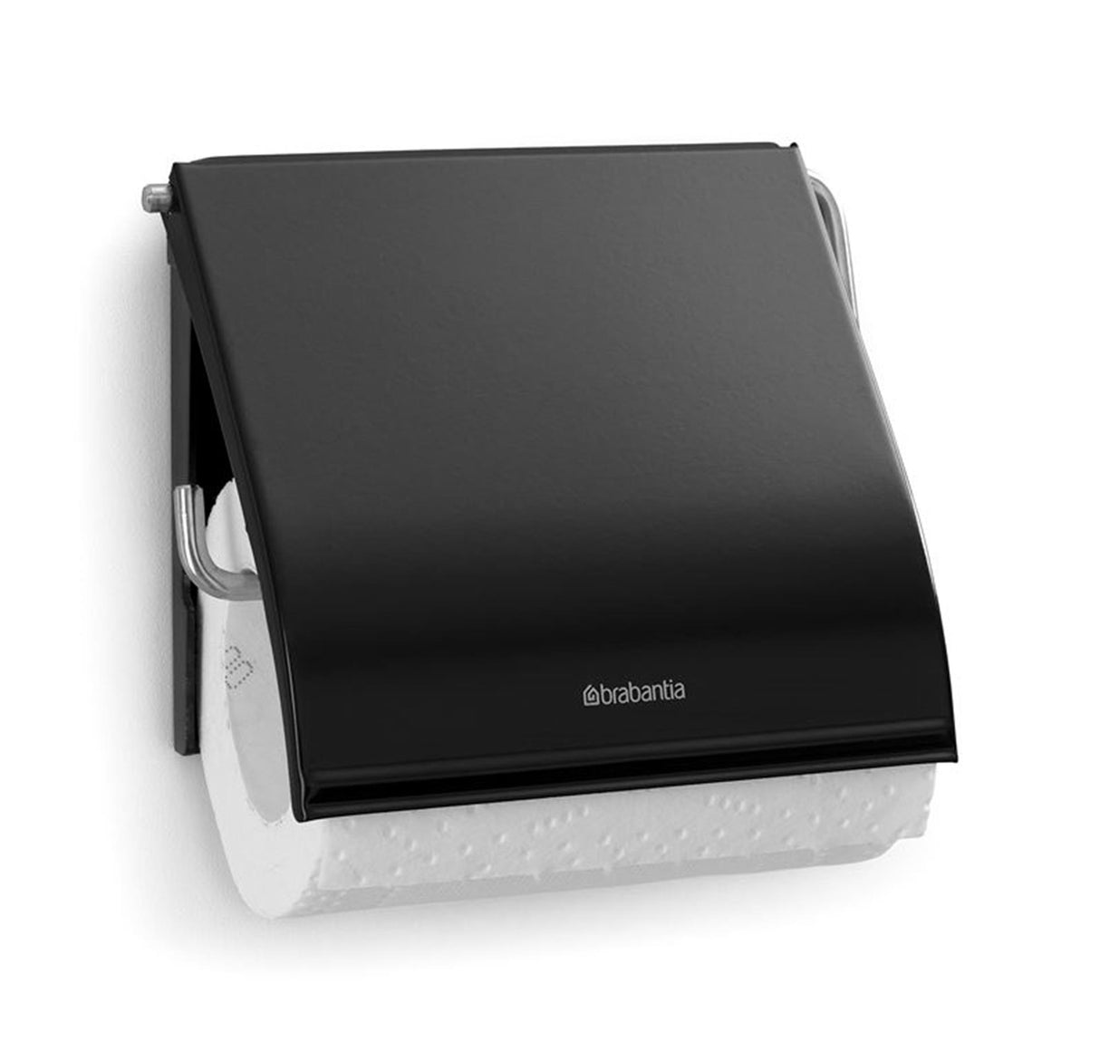 Brabantia Toilettenpapierhalter Renew mit Klappe mattschwarz | 2 Stk