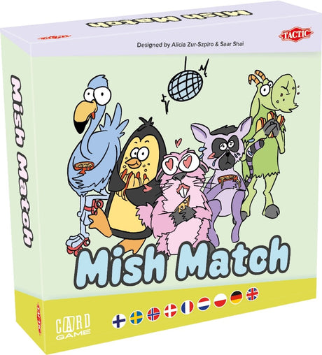 Taktik-Mish-Match – Kartenspiel – schnelles Reaktionsspiel und Matching-Spiel – lustiges Familienspiel – 2–6 Spieler – hohe skandinavische Qualität
