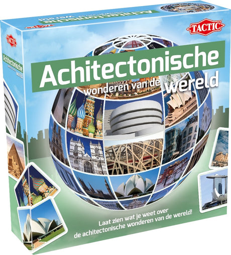 Taktik architektonische Wunder der Welt – Kartenspiel – Quizspiel – ikonische Gebäude und Weltarchitektur – Wissen und Entdecken – aus der Weltserie – 2 oder mehr Spieler – ab 12 Jahren