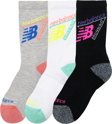 New Balance Youth Active Graphic Crew Socken 3er-Pack Unisex-Sportsocken – verschiedene Farben