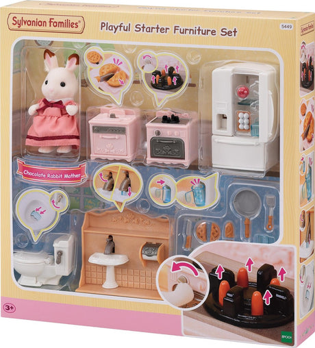 Sylvanian Family klassisches Möbelset (Mutter) 5449 – ideales Set zur Kombination mit Puppenhaus (5708 5567)