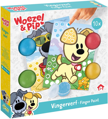 Bambolino woezel pip creatief met vingerverf - creatief speelgoed knutselen junior peuter kleuter - vanaf 2 jaar - cadeautip junior