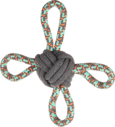 Flamingo riva multiring - speelgoed honden - hs katoen riva multiring+bal groen 25cm - 1st - 135173 - 1st