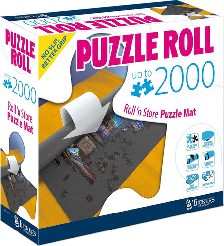Tucker's fun factory oprolbare puzzelmat 2000 stukjes (roll 'n store puzzle mat) - neopreen (no slip, better grip) + velcro -