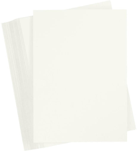 Creativ Company farbiger Karton, A4, Blatt 210 x 297 mm, 180 g, gebrochenes Weiß, 100 Blatt 1 Karton
