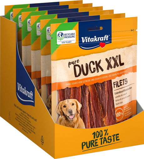 Vitakraft pure duck xxl – Entenfleischstreifen – 6x 250 Gramm