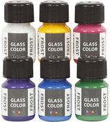 Creativ Company Glasfarbe Frost Glasfarbe, 6x30ml