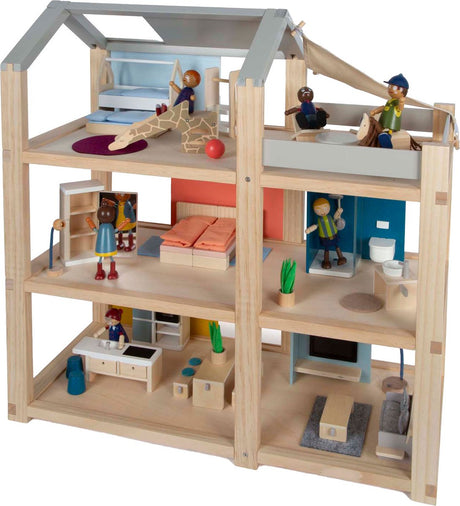 Small Foot - Puppenhaus aus Holz mit Möbeln
