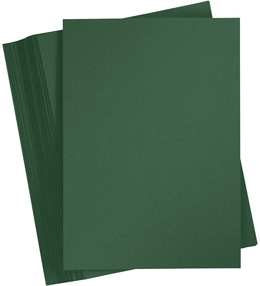 Creativ Company grüner Karton 180 Gramm – Tannengrüner A4-Karton – Hobbykarton – stabiles Papier – A4-Papier 180 Gramm – Bastelpapier Bastelkarton – 21 x 29,7 cm – 100 Blatt