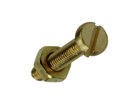 Mack 1019681 - metaalschroef cyl.kop + moer messing 8st m3 x 16 mm | 10 stuks