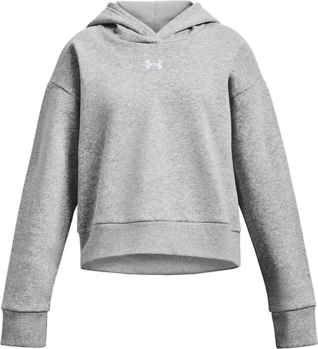 Under Armour UA Rival Fleece Hoodie Unisex Sportpullover – Grau – Weiß