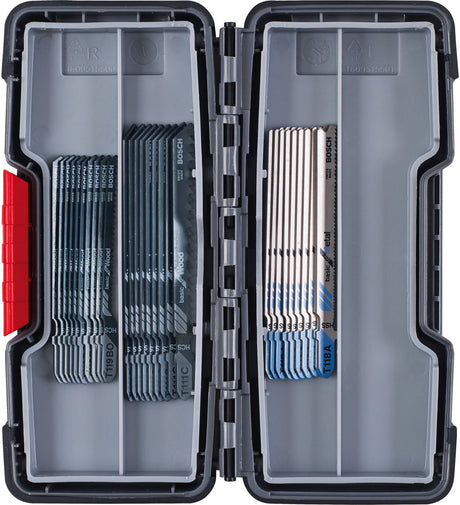 Bosch Zubehör 30-teiliges Set Stichsägeblätter Holz Metall in Toughbox – 2607010903
