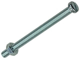 Mack 1017537 - metaalschroef cyl. kop + moer verz. 3 st m6 x 80 mm | 5 stuks