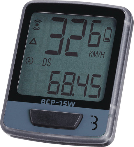 Bbb cycling fietscomputer draadloos - kilometerteller fiets - draadloze fietscomputer met 10 functies - snelheidsmeter fiets - zwart zilver - dashboard 10 bcp-15w